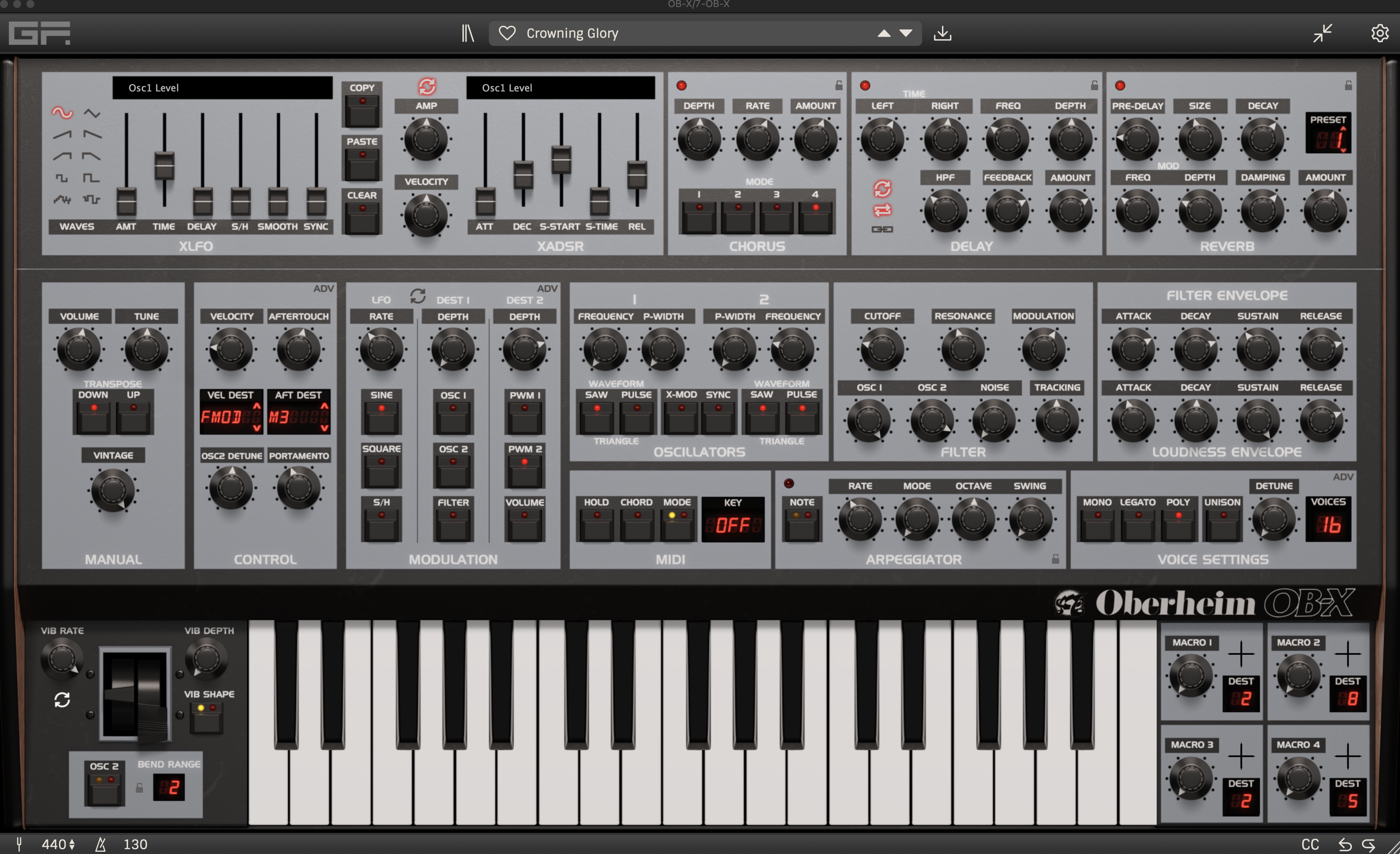 GForce Oberheim OB-X